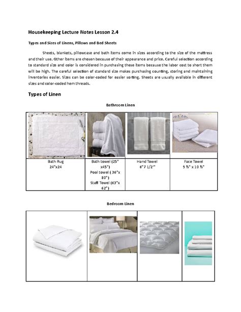types of bed in housekeeping